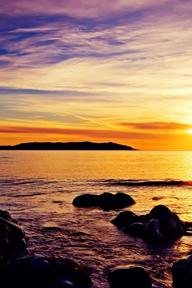 Восход на пляже