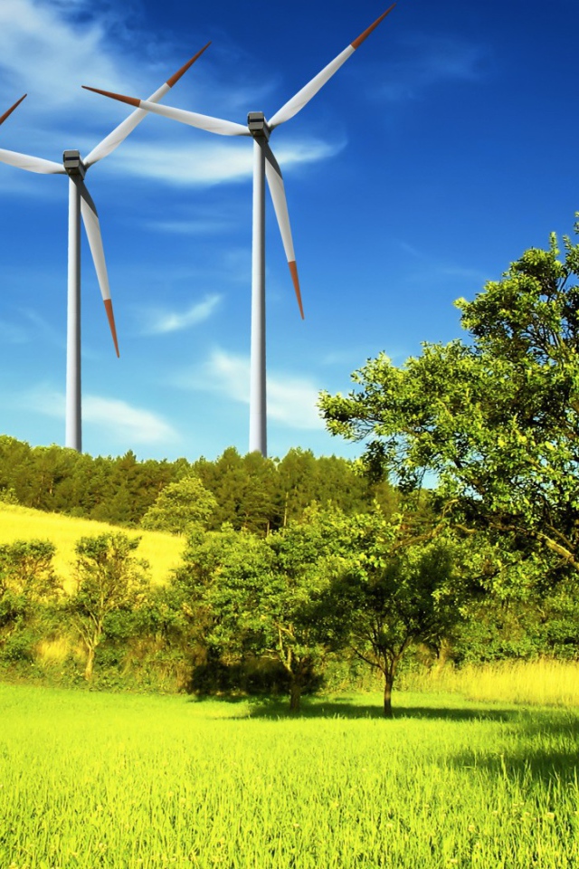 Ветряки на природе