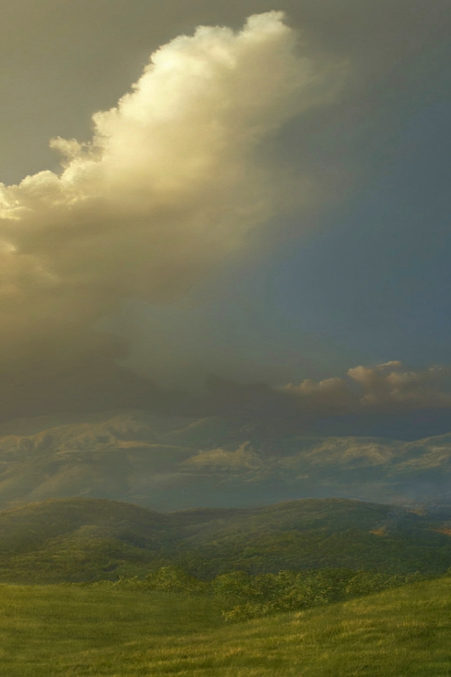 Облака над холмами