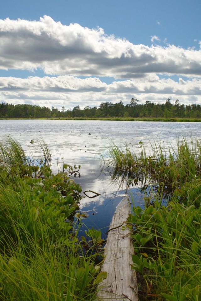 Облака над озером