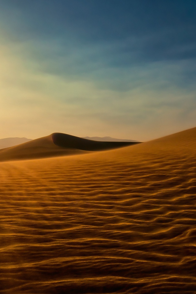 Закат над дюнами в долине смерти