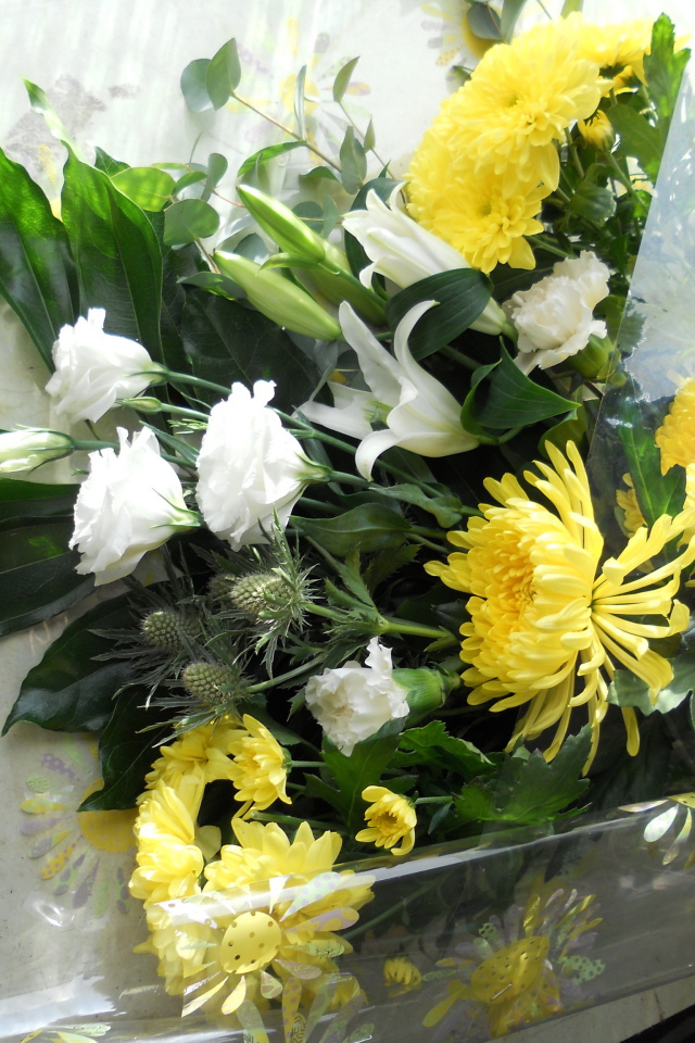 Красивый букет цветов хризантема