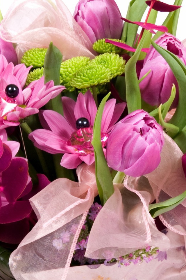 Букет фиолетовых цветов