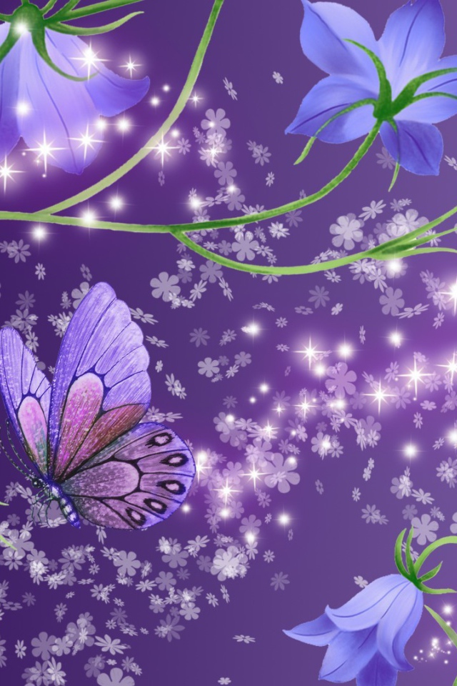 Бабочка на колокольчике