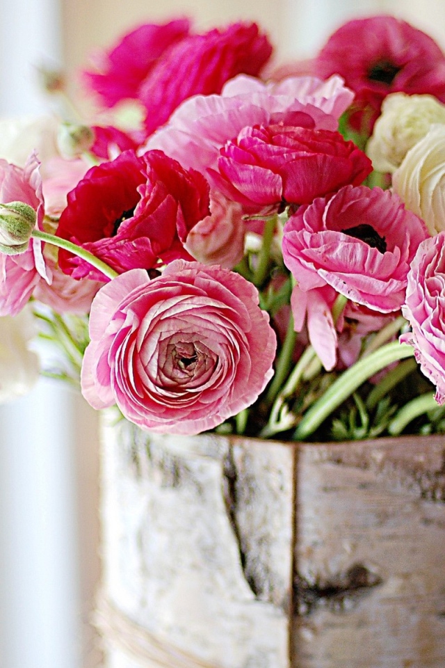 Цветы в бересте