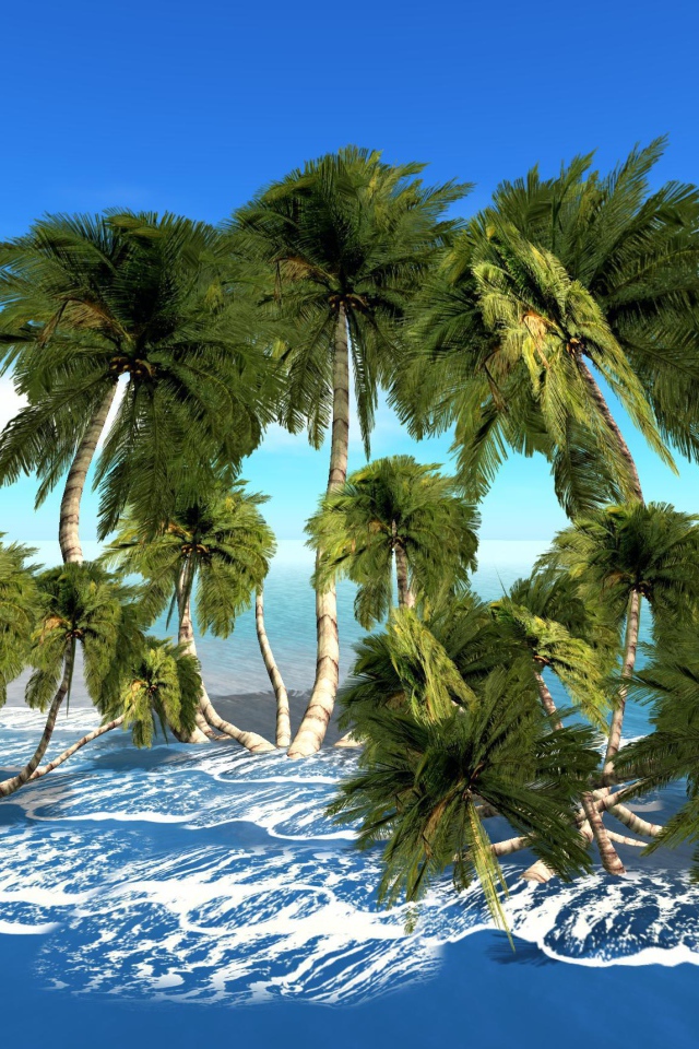 Пальмы на острове