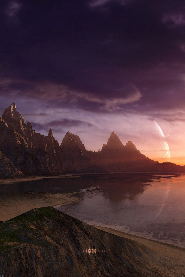 Горный пейзаж и вода