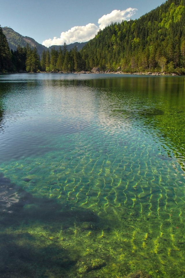 Quiet lake among the mountains