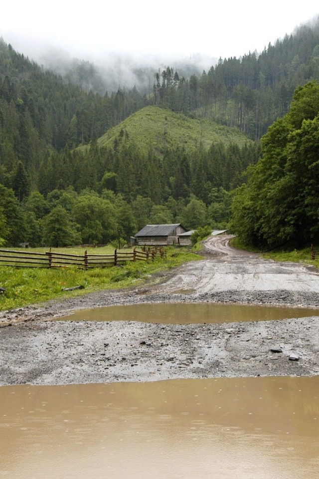 Дождь в горной долине