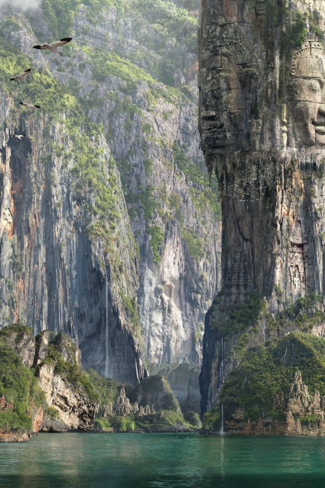 Лицо на скале