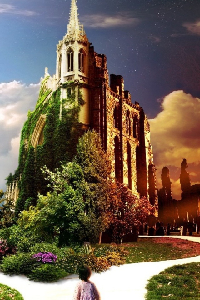 Кладбище около храма