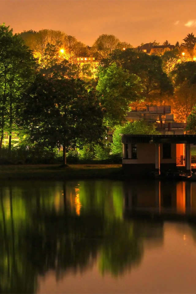 Золотой вечер на озере