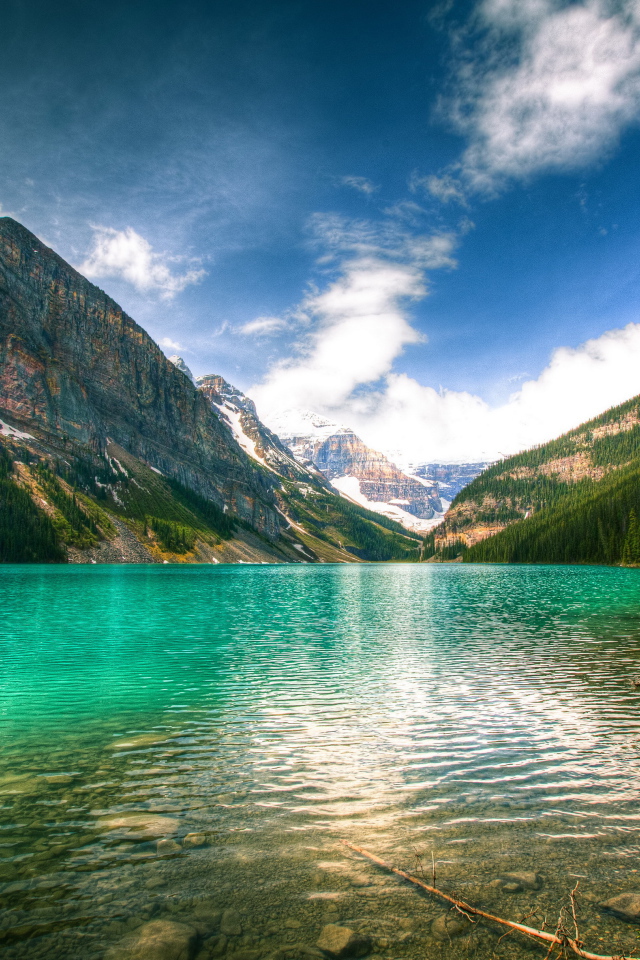 Зеленая вода в озере