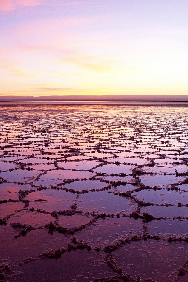 Соленое озеро в Чили 