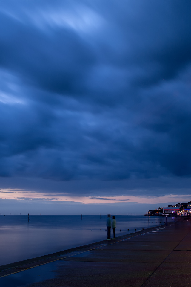 Ночное синее море