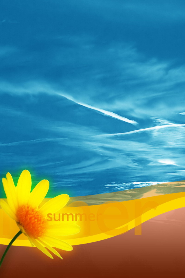 Yellow flowers and blue sky