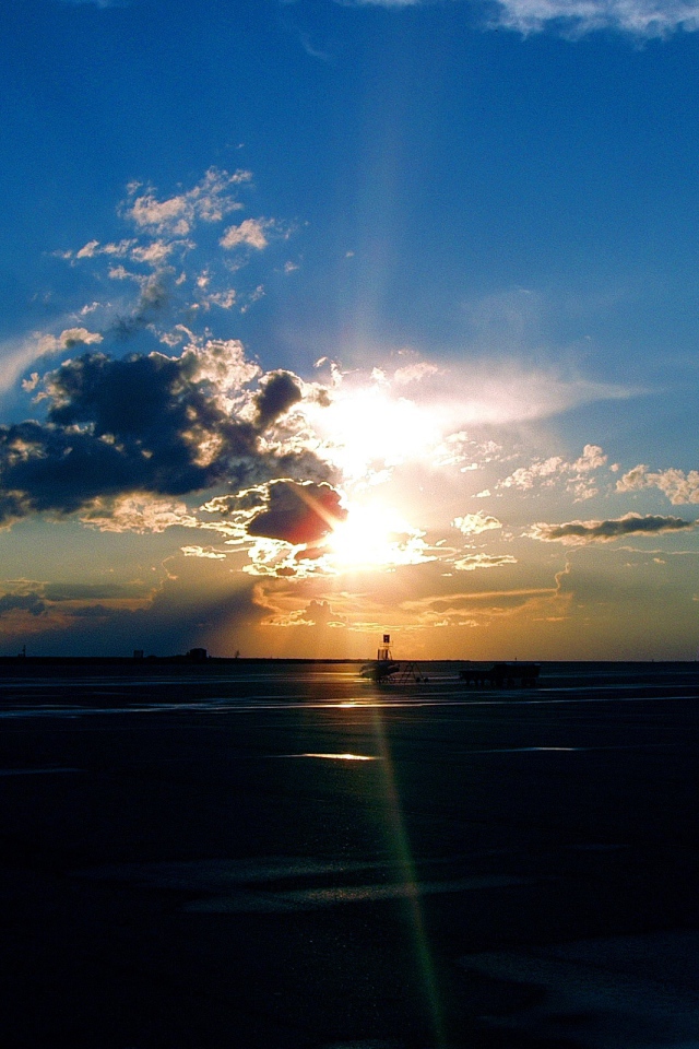 Закат в аропорту