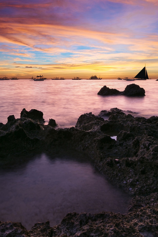 Закат на побережье