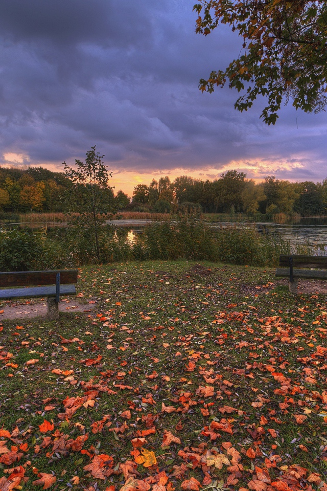 Отдых у озера перед закатом