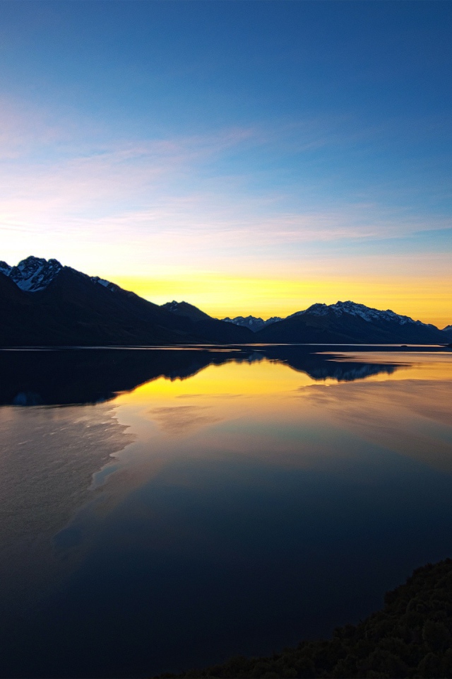 Закат в Новой Зеландии