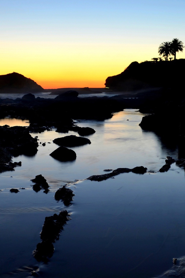 Закат в лагуне