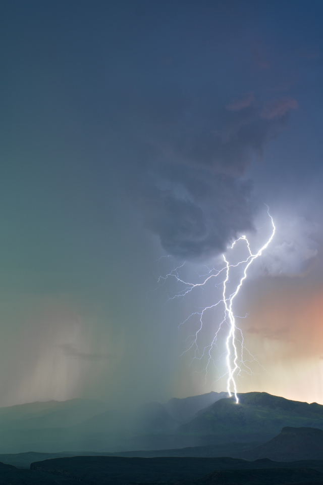 Закат во время грозы