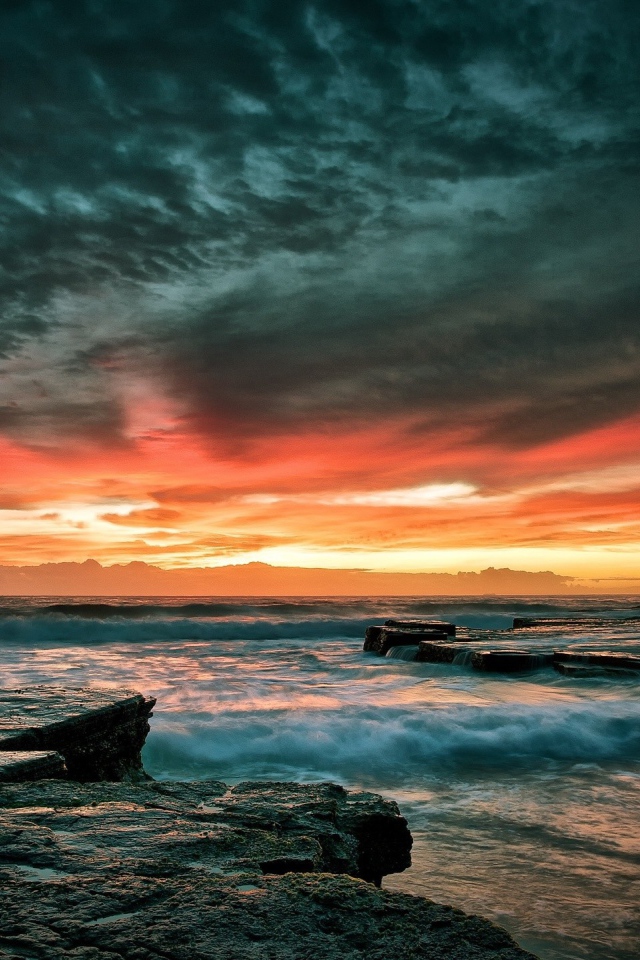 Закат на пляже в Австралии