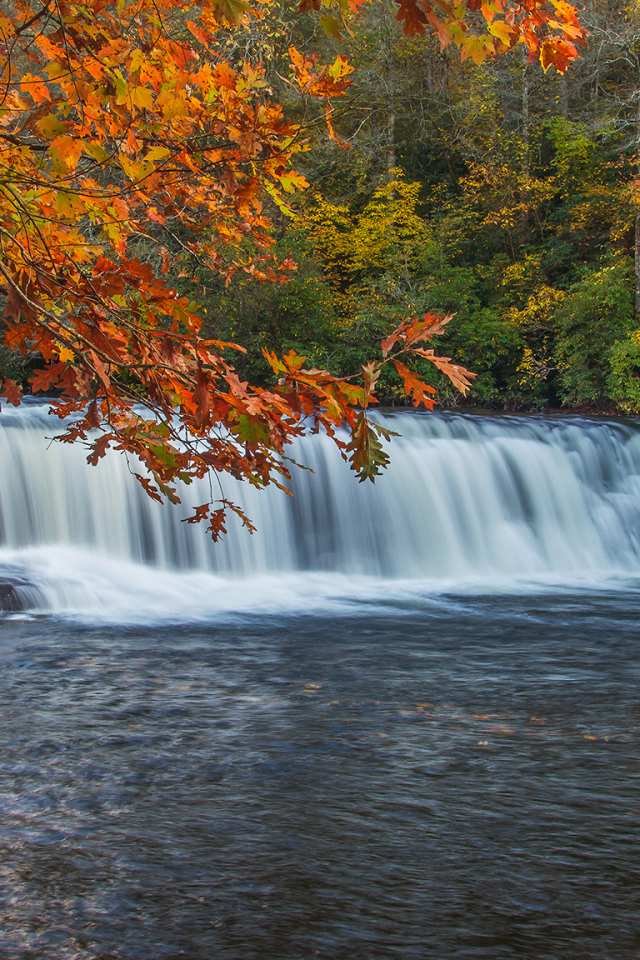 Осенний пейзаж с водопадом