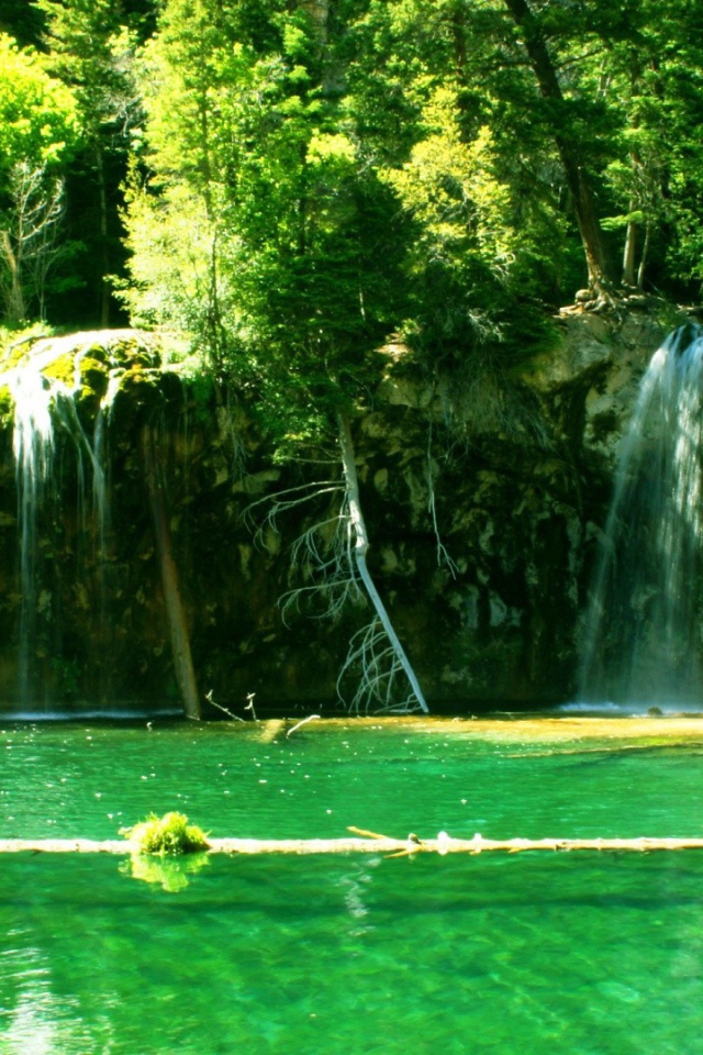 Прозрачные струи водопада