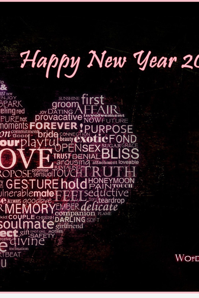 Сердечко из слов 