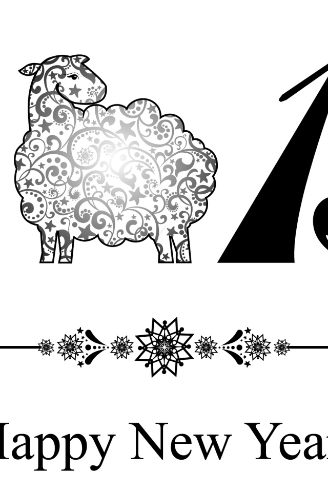 Белая овечка на Новый Год 2015