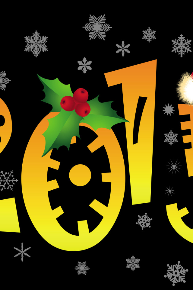 2015 на черном фоне