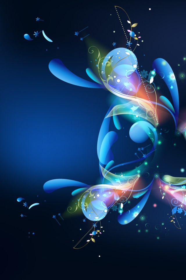 Абстрактный рисунок на синем фоне