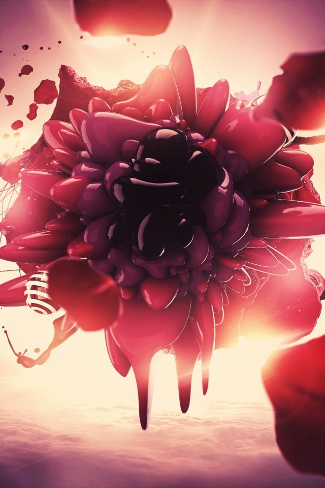 Абстрактный цветок в небе