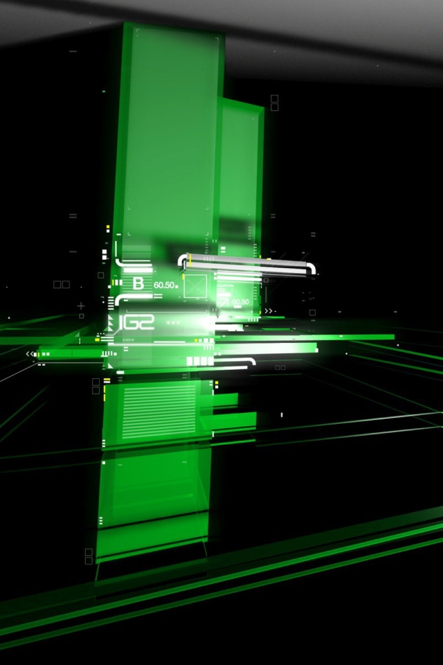 Абстрактные зеленые линии