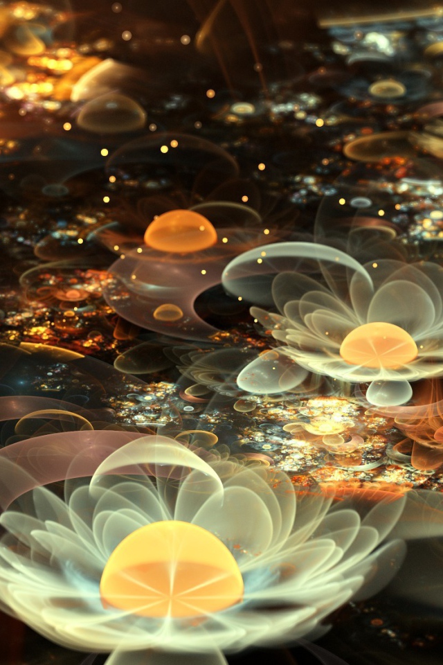 Абстрактные лилии и цветы