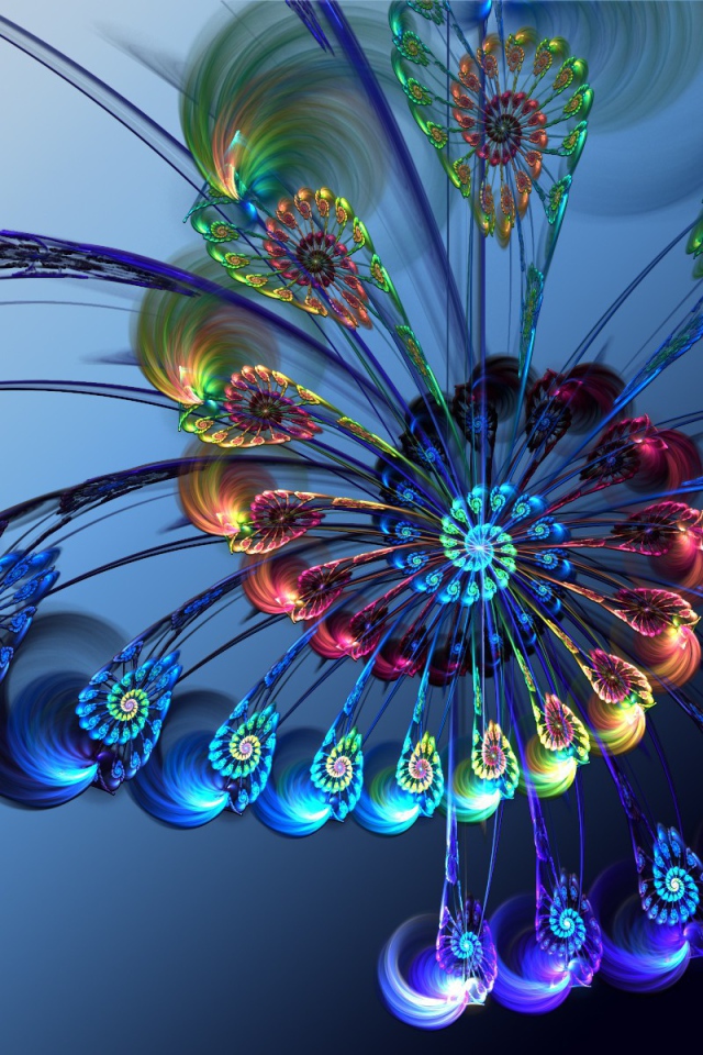 Абстрактные перья павлина