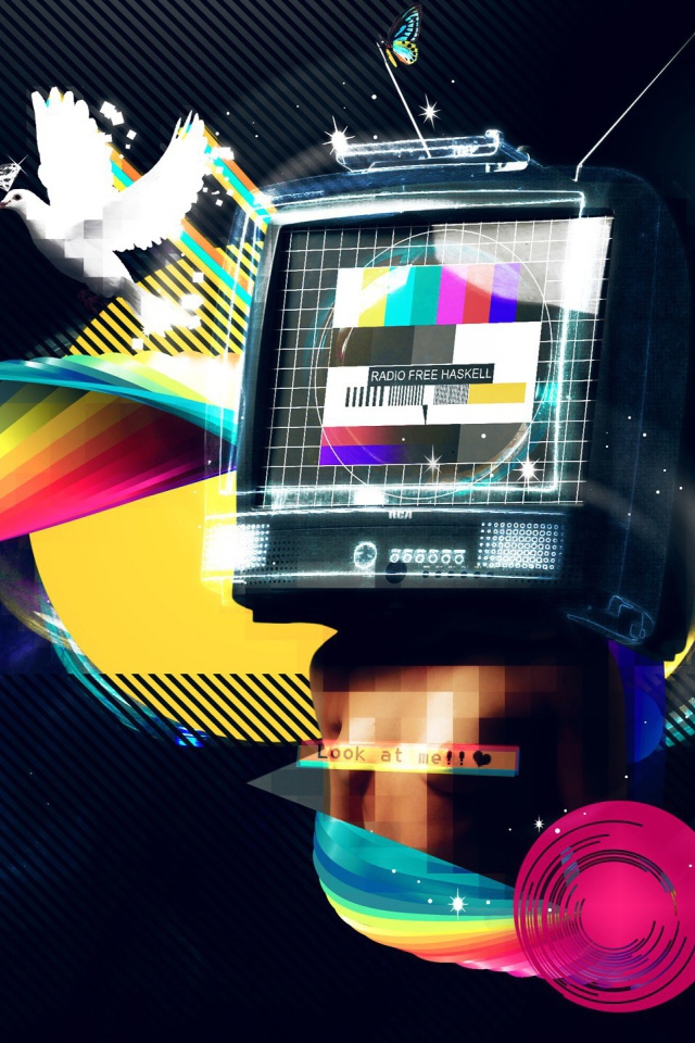 Абстракция с телевизором