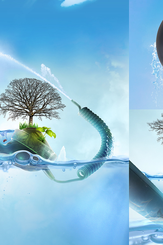 Абстракция с телефонной трубкой