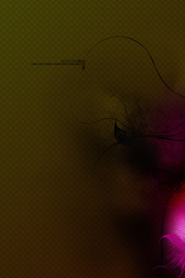 Черная и розовая пушинка