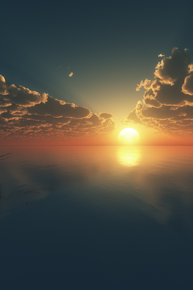 Облачное небо и закат