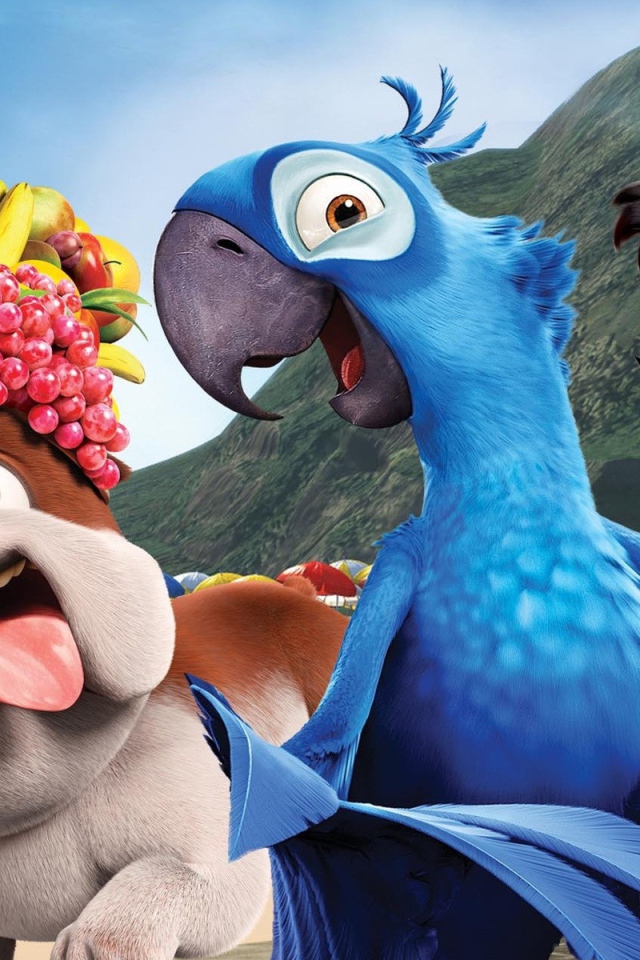 Собака и попугаи