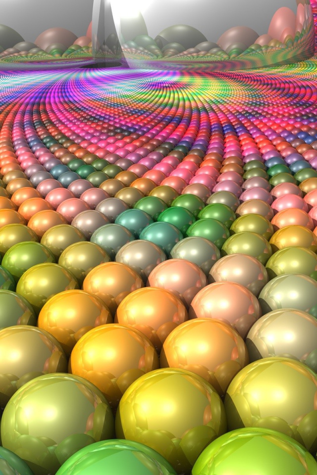 Абстракция из разноцветных шаров