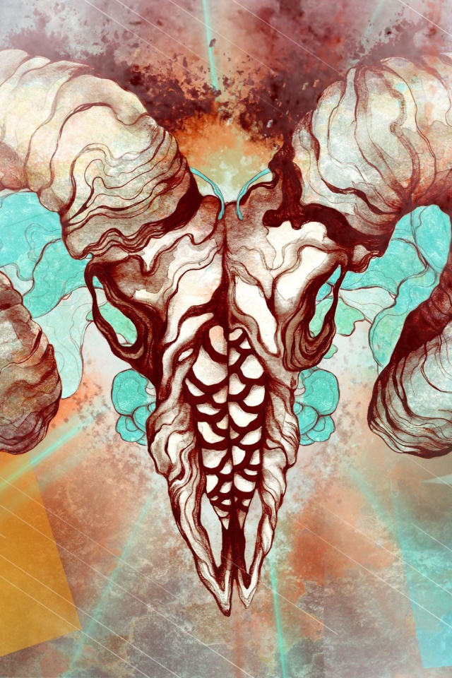 Череп с рогами