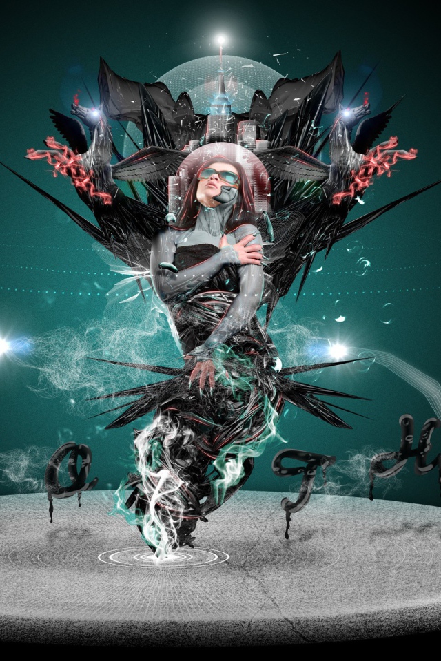 Абстракция с женщиной