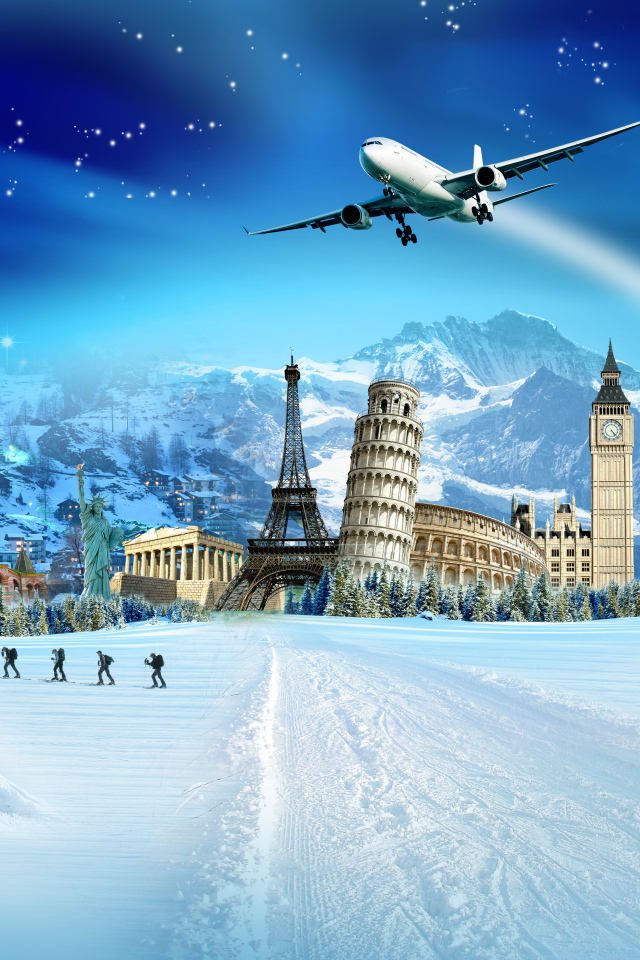 Знаменитые сооружения на снегу