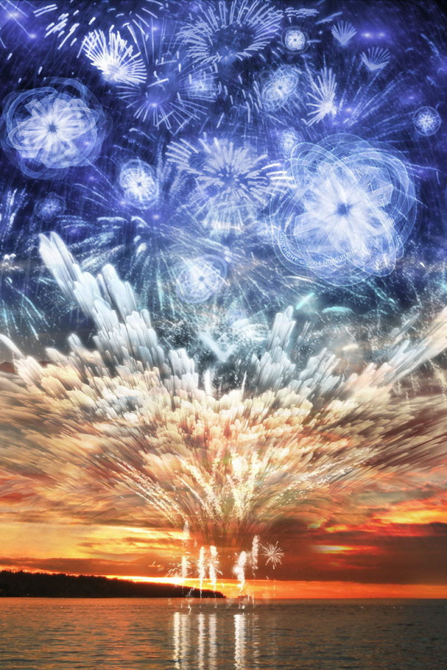 Фейерверк на небе