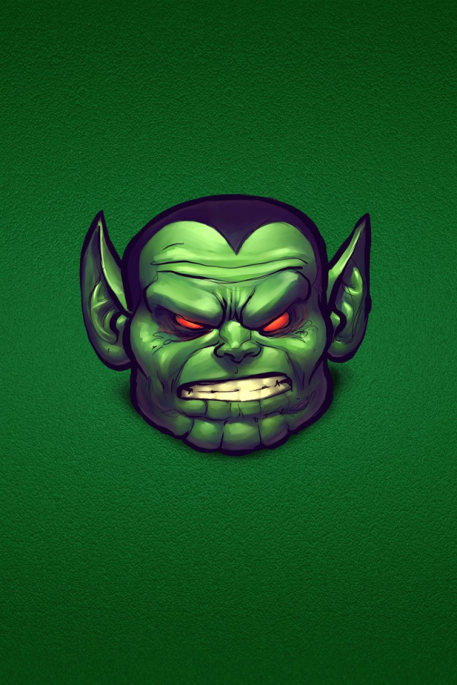 Маска на зеленом фоне