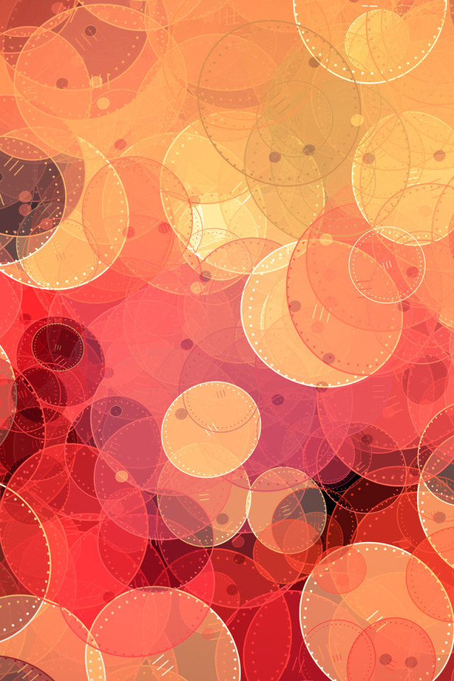 Красные и оранжевые круги