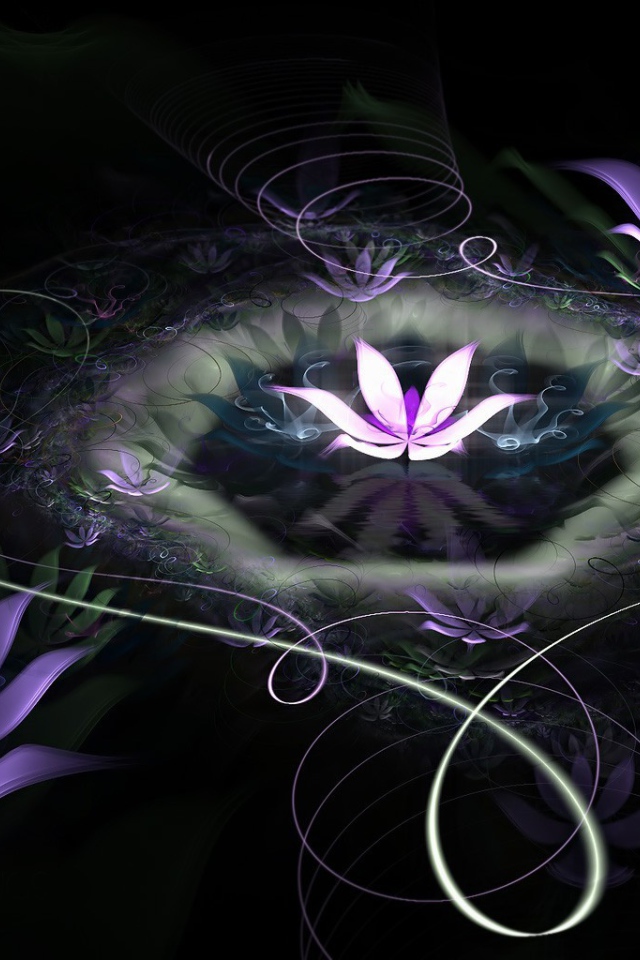 Озеро с цветком